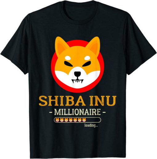 Shiba Inu Coin T-Shirt Millionaire Loading Funny Crypto
