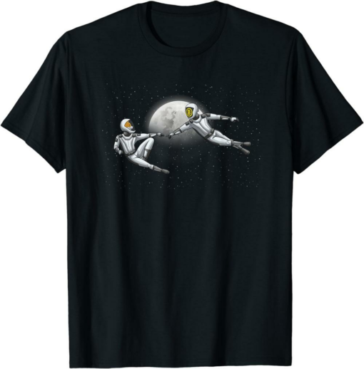 Shiba Inu Coin T-Shirt Passing Of Mantle In Space Dogecoin