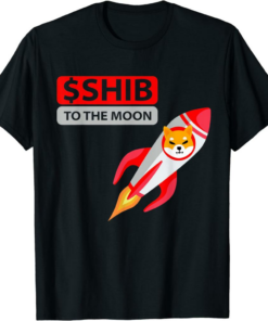 Shiba Inu Coin T-Shirt Rocket Shiba Shib To The Moon Crypto