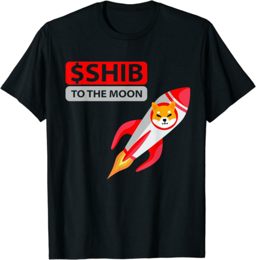 Shiba Inu Coin T-Shirt Rocket Shiba Shib To The Moon Crypto