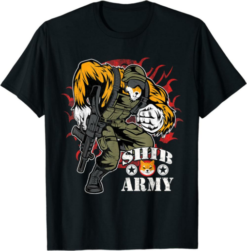Shiba Inu Coin T-Shirt Shib Army Soldier Crypto