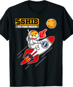 Shiba Inu Coin T-Shirt Shib To The Moon Rocket Shiba Crypto