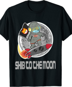 Shiba Inu Coin T-Shirt Shib To The Moon Shib Army