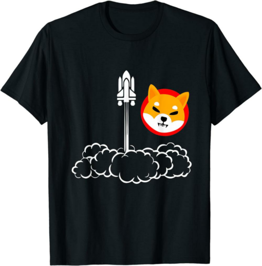 Shiba Inu Coin T-Shirt To The Moon Rocket Space