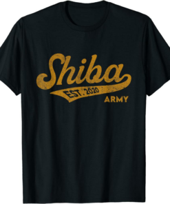 Shiba Inu Coin T-Shirt Vintage Funny Shiba Army Script