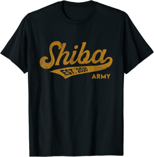 Shiba Inu Coin T-Shirt Vintage Funny Shiba Army Script
