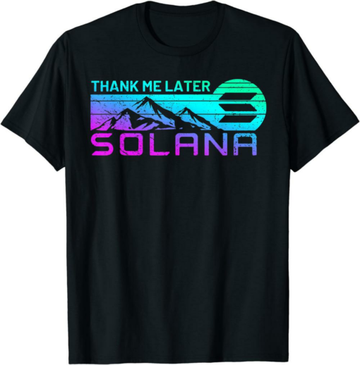 Solana Blockchain T-Shirt Coin HOLD SOL To The Moon Crypto