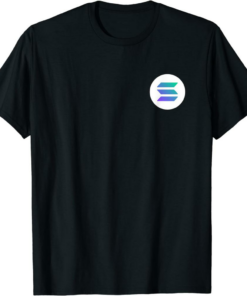Solana Blockchain T-Shirt Cryptocurrency SOL Logo