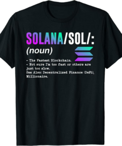 Solana Blockchain T-Shirt Definition SOL Coin Crypto Defi