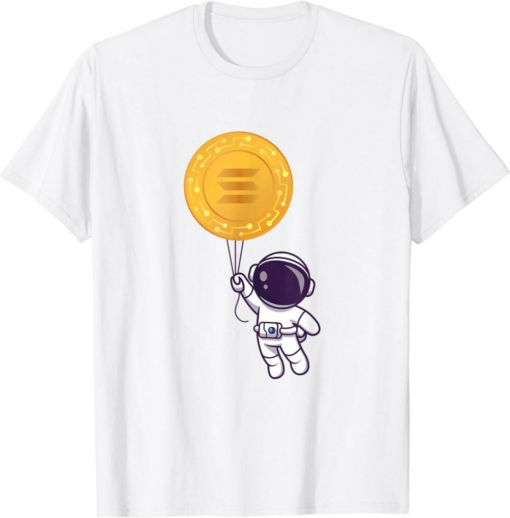 Solana Blockchain T-Shirt Funny Cryptocurrency Space Man