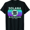 Solana Blockchain T-Shirt Retro SOL Coin Decentralized