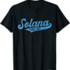 Solana Blockchain T-Shirt Retro SOL Script Bold Font Crypto