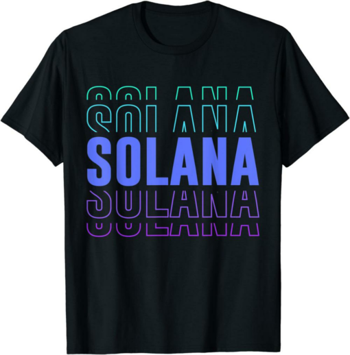 Solana Blockchain T-Shirt SOL Coin Decentralized Application