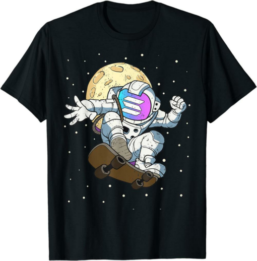 Solana Blockchain T-Shirt SOL Crypt Astronaut Funny