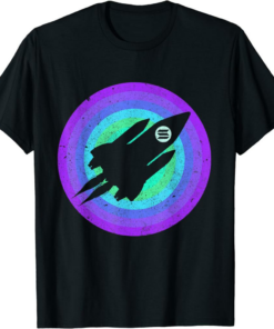 Solana Blockchain T-Shirt To The Moon SOL Crypto UFO