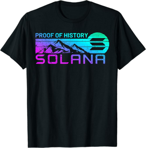 Solana Blockchain T-Shirt Vintage SOL Proof Of History