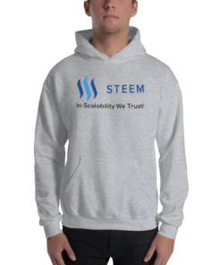 Steem Merch – In scalability we trust Men’s Hoodie
