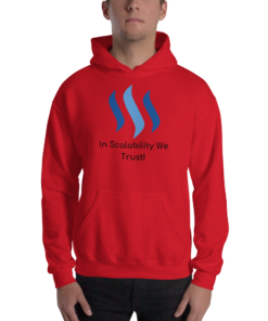 Steem Merch In scalability we trust Men's Hoodie 4