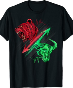 The Bear Market T-Shirt Vintage Bull And Bear Stock Market