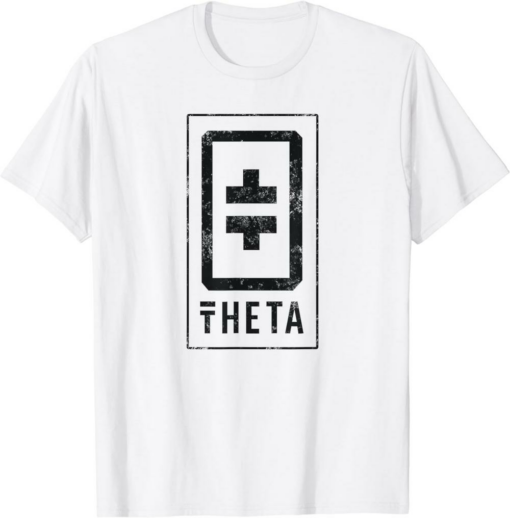 Theta Coin T-Shirt Crypto Blockchain Token Distressed