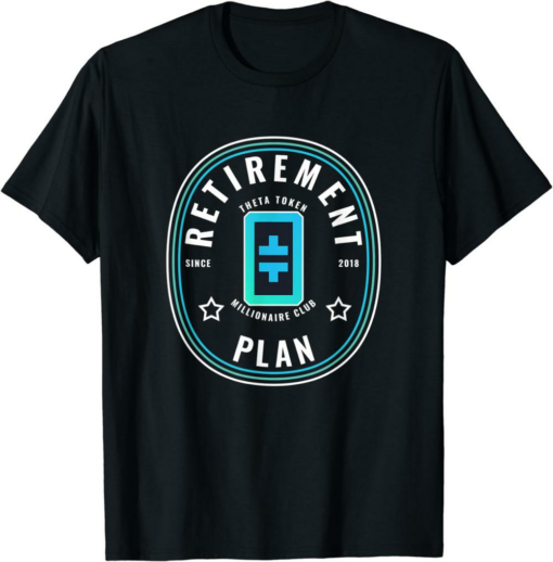 Theta Coin T-Shirt Crypto Retirement Plan Logo Fan