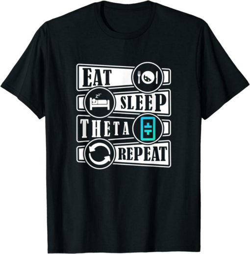 Theta Coin T-Shirt Eat Sleep Crypto Hodl