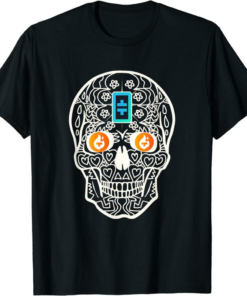 Theta Coin T-Shirt Hodl Cryptocurrency Tfuel Sugar Skull