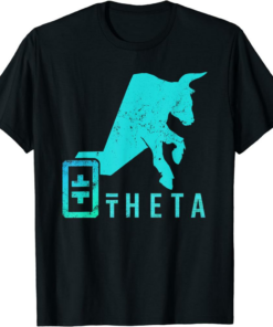 Theta Coin T-Shirt To The Moon Crypto Bullrun Blockchain