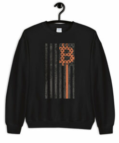 Vintage American Flag Bitcoin Sweatshirt