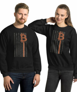 Vintage American Flag Bitcoin Sweatshirt