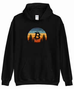 Vintage Bitcoin Sunset Unisex Hoodie