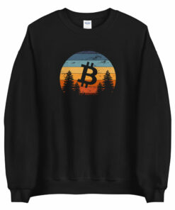 Vintage Bitcoin Sunset Unisex Sweatshirt