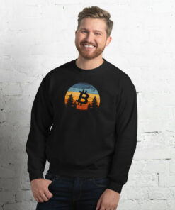 Vintage Bitcoin Sunset Unisex Sweatshirt
