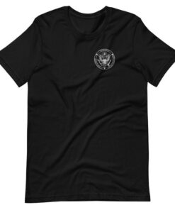 Vires In Numeris T-Shirt Black Left Chest Badge Bitcoin With