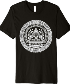 Vires In Numeris T-Shirt Btc Logo Crypto Illuminati Bitcoin