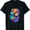 White Astrodoge T-Shirt Astro Dog Floating In Space Theme