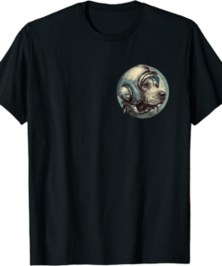 White Astrodoge T-Shirt Cute Space Dog Creative Cosmic