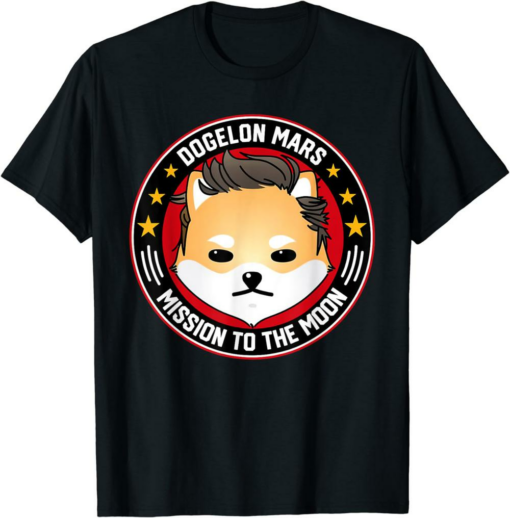 White Astrodoge T-Shirt Dogelon Mars Mission Crypto Meme
