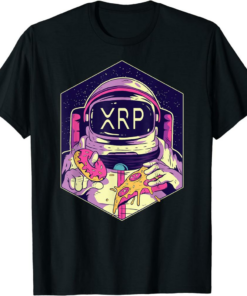 XRP Coin T-Shirt Crypto Currency To The Moon Astronaut