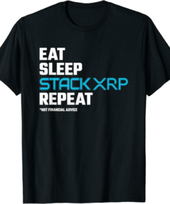 XRP Coin T-Shirt Crypto Eat Sleep Stack Cryptocurrency