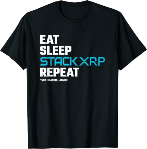 XRP Coin T-Shirt Crypto Eat Sleep Stack Cryptocurrency