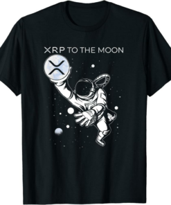 XRP Coin T-Shirt Crypto Ripple To The Moon Internet Money