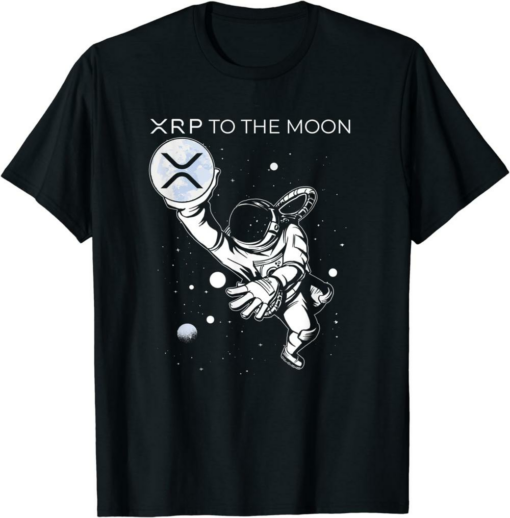 XRP Coin T-Shirt Crypto Ripple To The Moon Internet Money