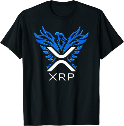 XRP Coin T-Shirt Cryptocurrency Logo Rising Phoenix