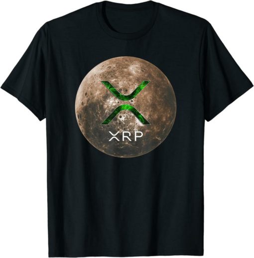 XRP Coin T-Shirt Far Moon Ripple Crypto Currency Digital