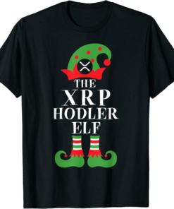 XRP Coin T-Shirt Funny Christmas Ripple Hodler ELF Crypto
