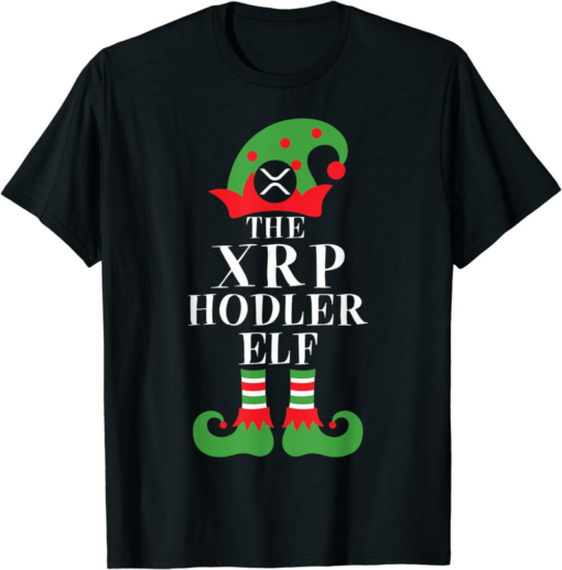 XRP Coin T-Shirt Funny Christmas Ripple Hodler ELF Crypto