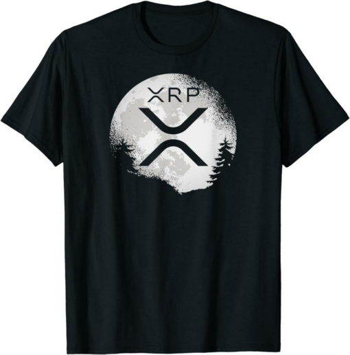 XRP Coin T-Shirt Hodl To The Moon Crypto