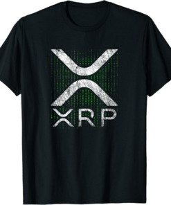 XRP Coin T-Shirt Hodlers Cryptocurrency Binary Code