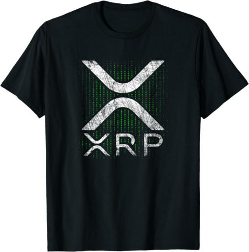XRP Coin T-Shirt Hodlers Cryptocurrency Binary Code
